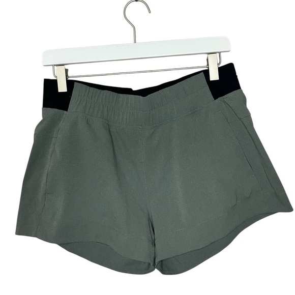 Prana Hybridizer Shorts Gorpcore Outdoors Elastic Waist Comfort Mid Rise Gray M - Picture 1 of 8